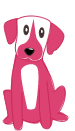 un perrito rosa